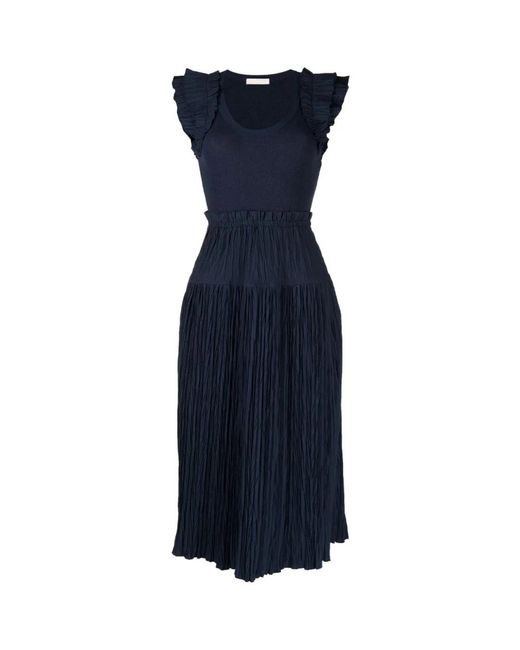 Ulla Johnson Ribgebreide Midi-Jurk in het Blue