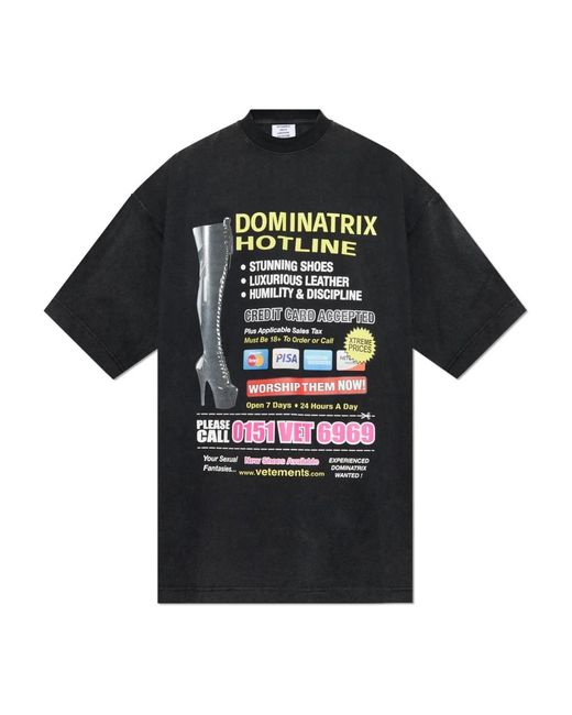 T-Shirts di Vetements in Black da Uomo