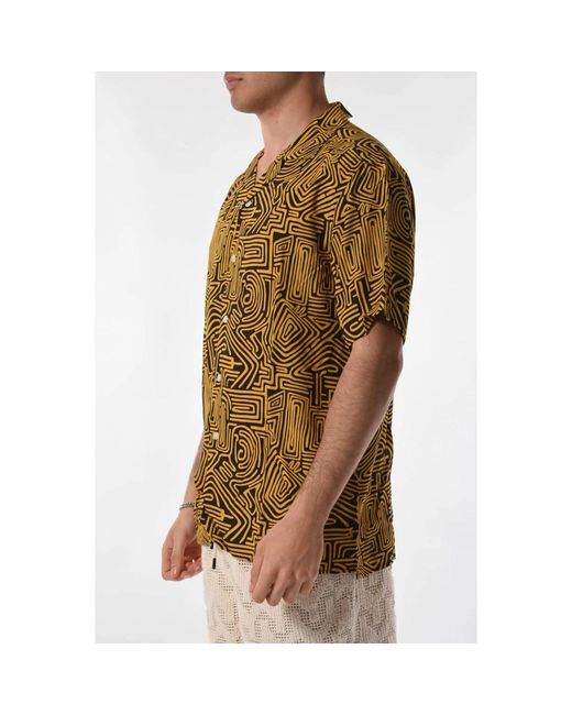 Oas Brown Short Sleeve Shirts for men