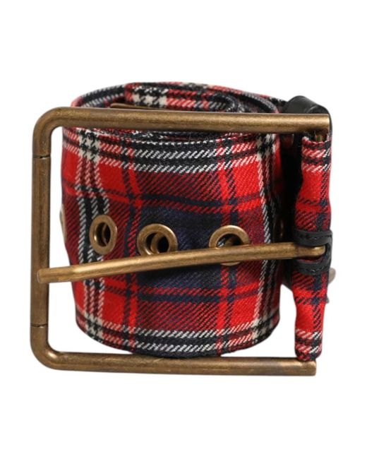 Dolce & Gabbana Red Belts for men