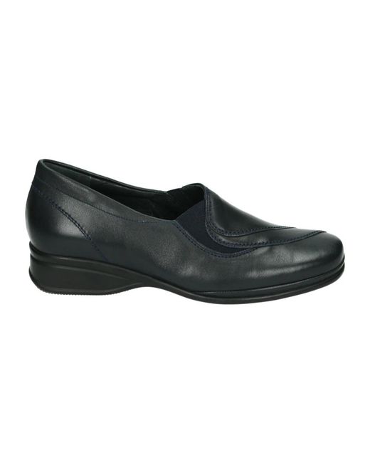Semler Schoenen ,Blauw ,Blauwe Instappers Met Uitneembaar Voetbed in het Black
