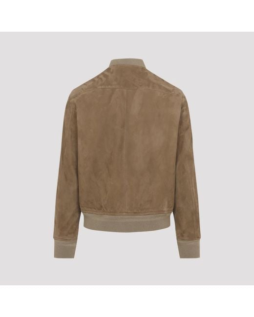 Tom Ford Green Leather Jackets for men