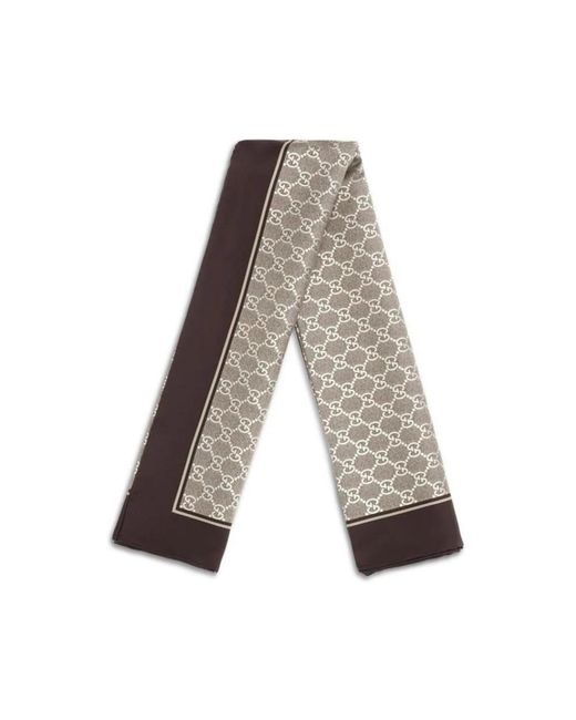Silky Scarves Gucci de color Gray