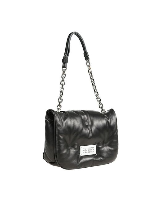 Maison Margiela Gepolsterte Schwarze Schultertasche in Black für Herren