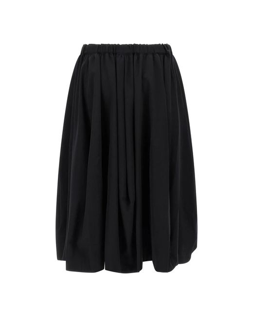 Comme des Garçons Wollen Rok in het Black