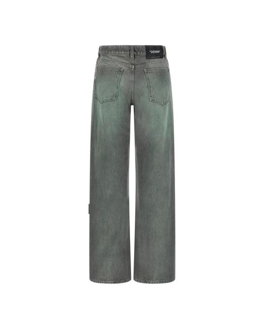 Off-White c/o Virgil Abloh Green Wide Jeans