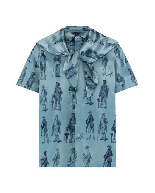 Short Sleeve Shirts flâneur de hombre de color Blue
