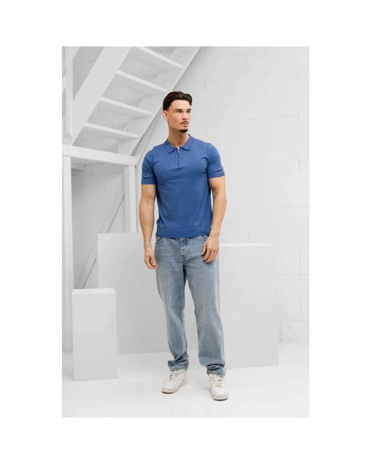 Pure Path Blue Polo Shirts for men