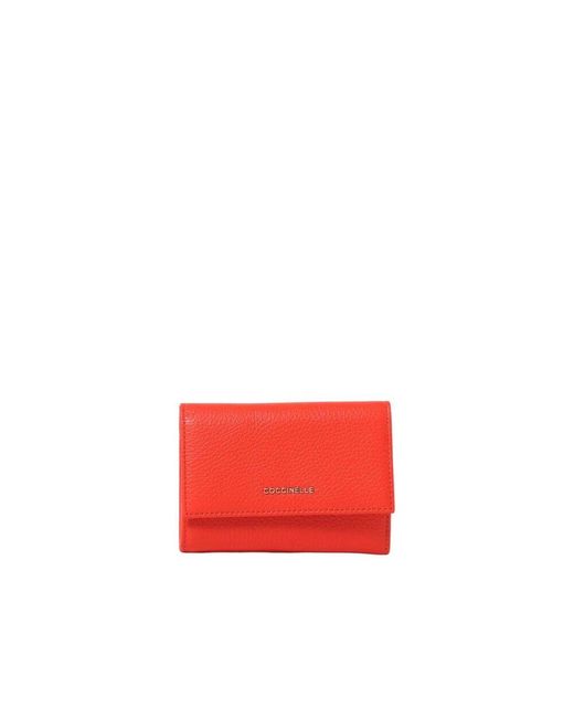 Coccinelle Red Leder Geldbörse Für Frauen
