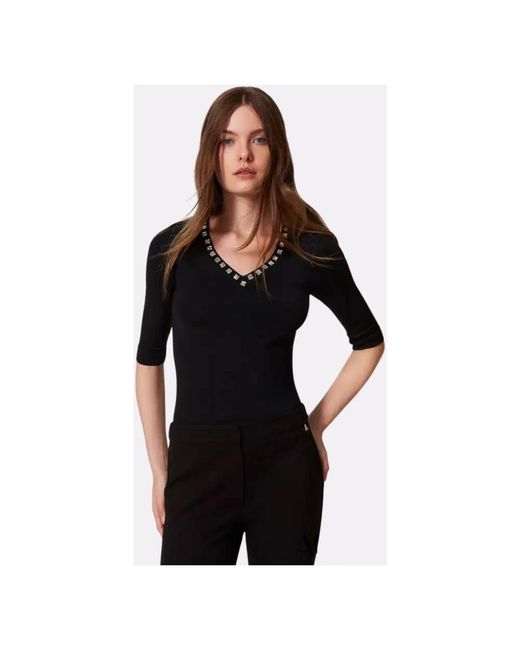 Twinset Black V-Neck Knitwear