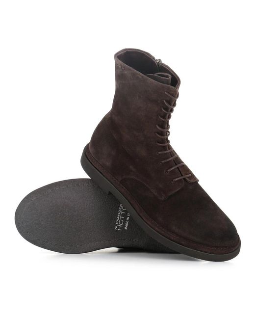 Alexander Hotto Brown Lace-Up Boots