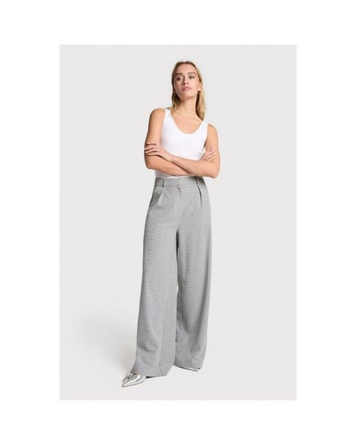 Trousers > wide trousers Alix The Label en coloris Gray