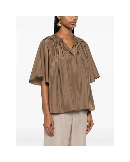 Joseph Brown Frozen mocha bluse habotai