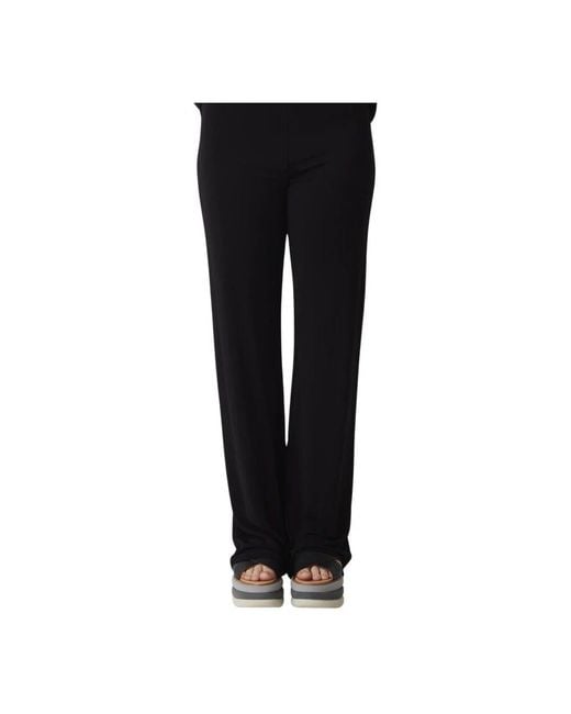 Alpha Studio Black Straight Trousers