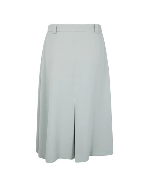 N°21 Rokken ,Blauw ,Midi Crepe Sable Rok in het Gray