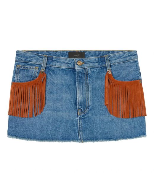 Alanui Blue Denim Skirts