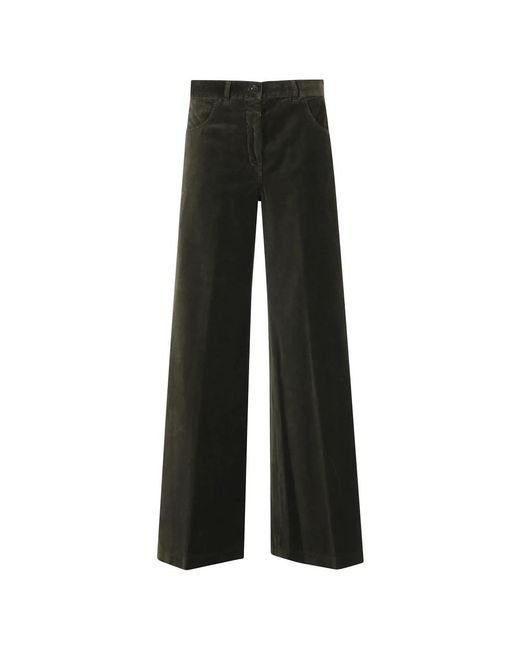 Aspesi Black Wide Trousers