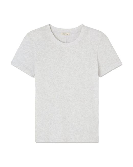 American Vintage White T Shirt Sonoma Arctic Melange S
