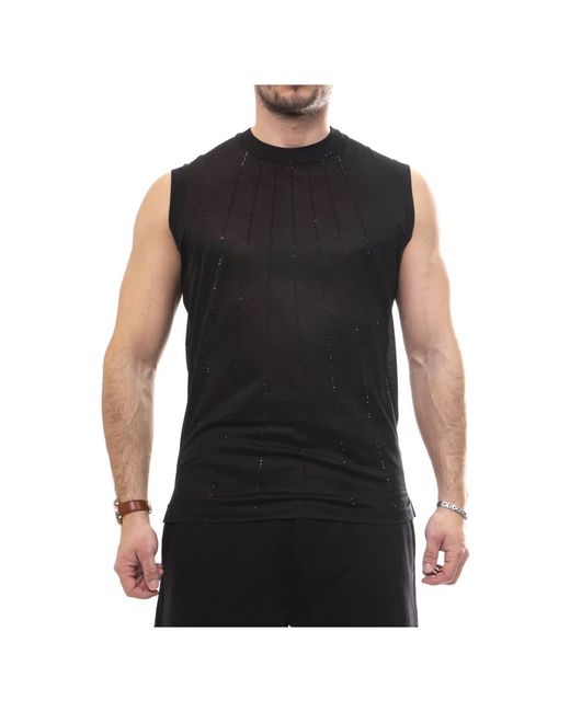 DSquared² Black Sleeveless Tops for men