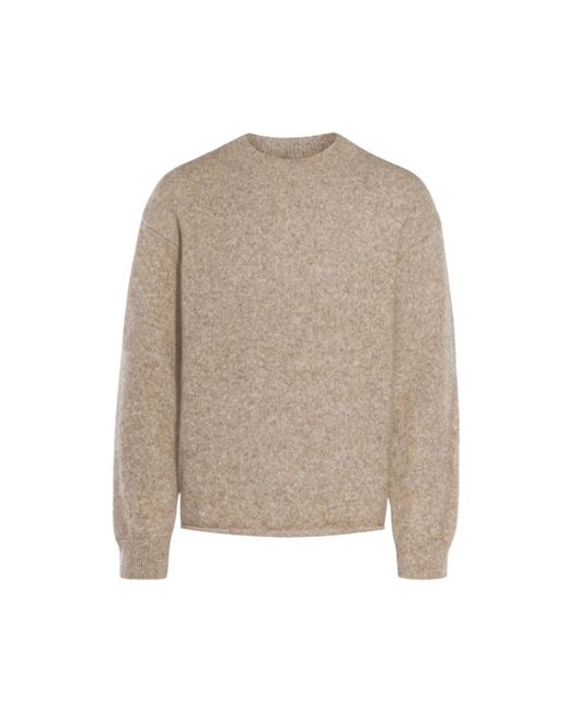 Jacquemus Natural Round-Neck Knitwear for men