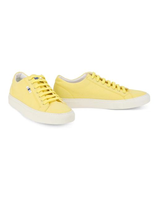 Fedeli Yellow Laced Shoes for men