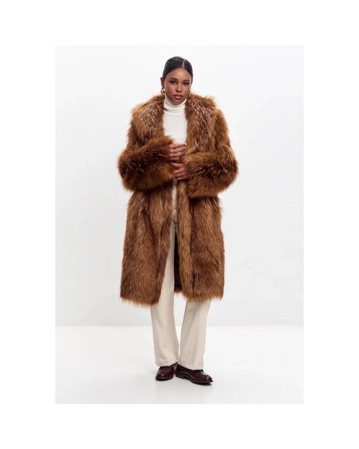 CESARE GASPARI Brown Faux Fur &Amp; Shearling Jackets