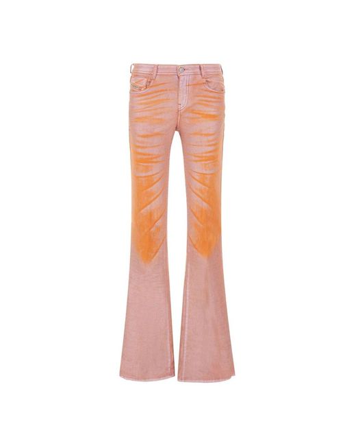 DIESEL Pink Flared Jeans