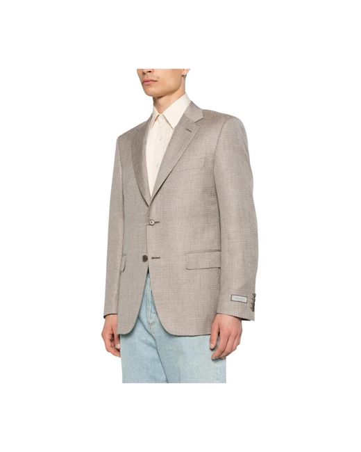 Canali Textured Blazer in het Gray voor heren