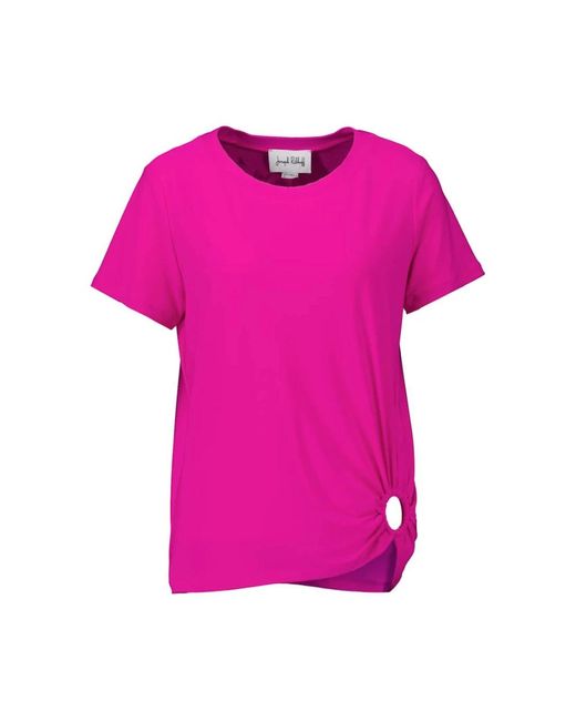 Joseph Ribkoff Pink Rosa t-shirt mit ringöffnung