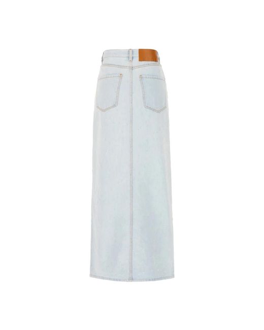 Denim Skirts MSGM en coloris Blue