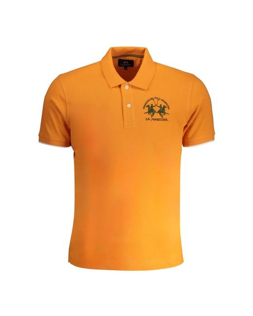 La Martina Orange Polo Shirts for men