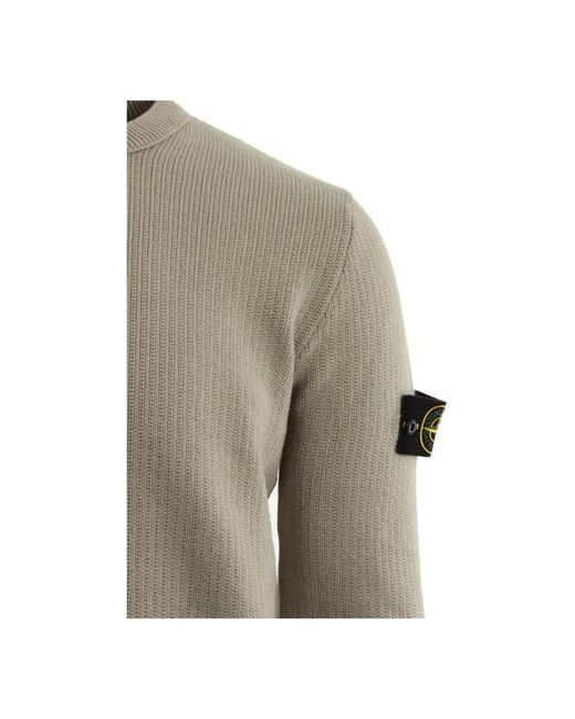 Stone Island Gray Round-Neck Knitwear for men