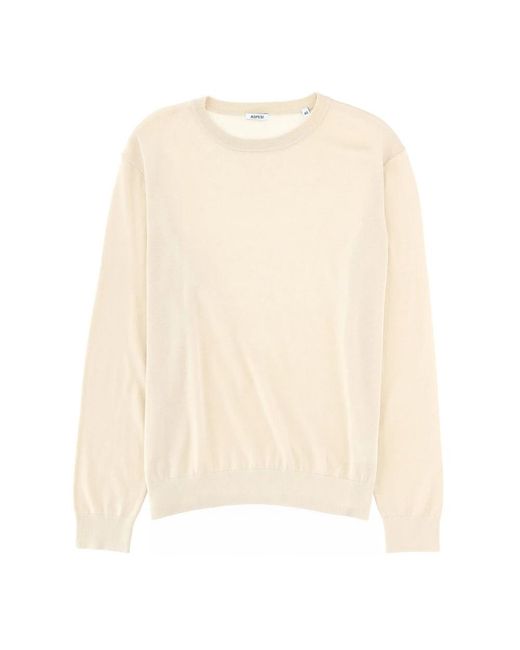 Aspesi Natural Round-Neck Knitwear