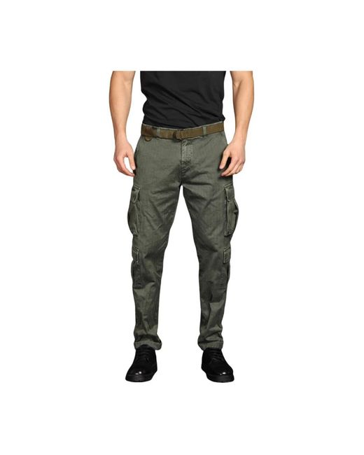 Mason's Green Slim-Fit Trousers for men