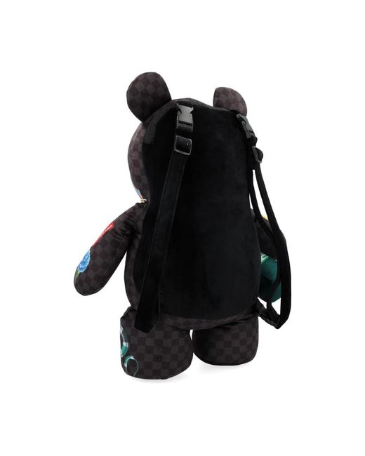 Sprayground Schlangen auf einer tasche teddybär in Black für Herren
