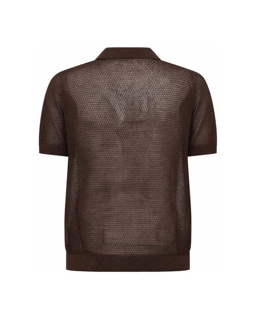Tagliatore Brown Short Sleeve Shirts for men
