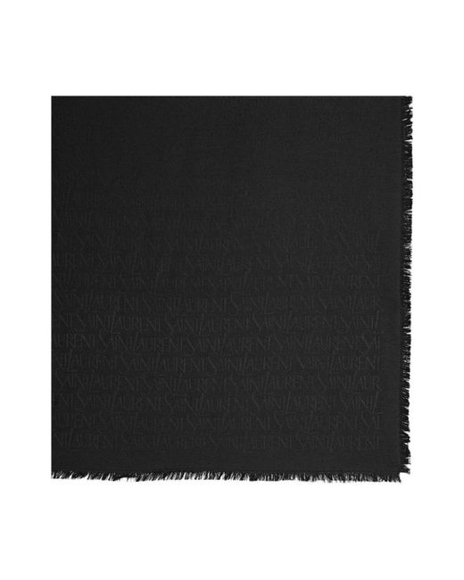 Saint Laurent Black Scarves