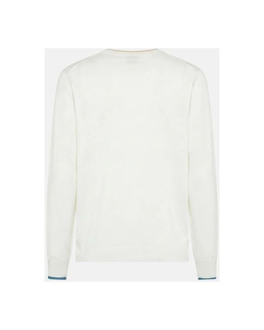 Sun 68 White Round-Neck Knitwear for men