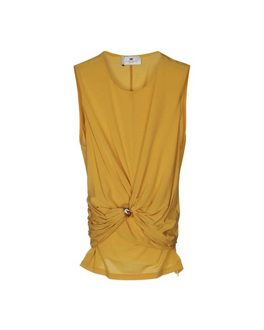 Elisabetta Franchi Metallic Blouses