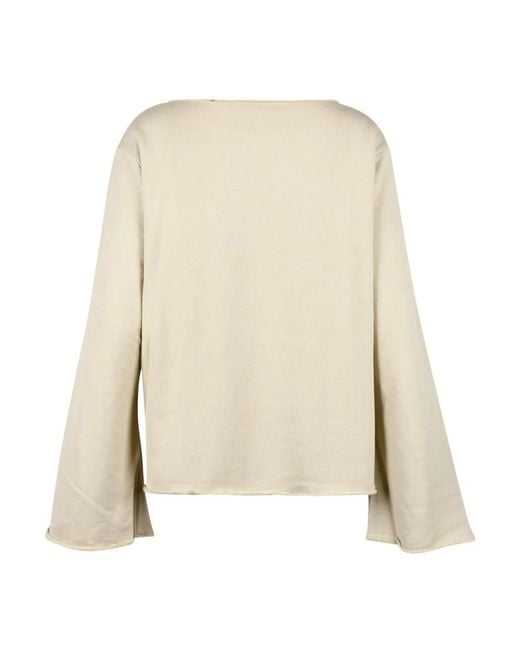 Douuod Woman Natural Round-Neck Knitwear