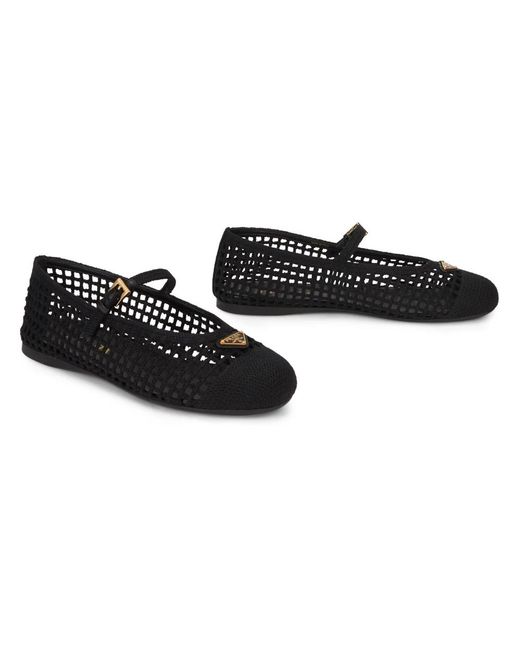 Prada Black Ballerinas