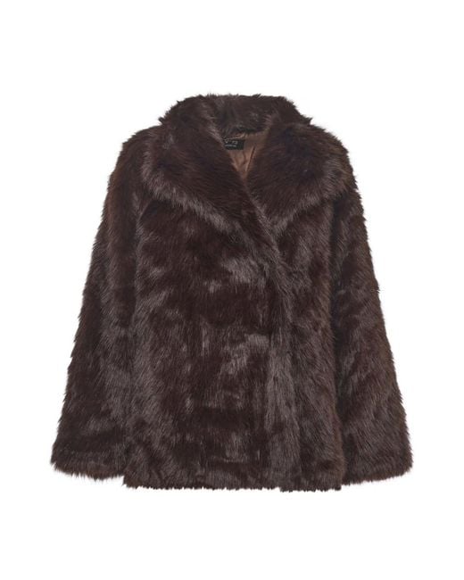V73 Brown Faux Fur & Shearling Jackets