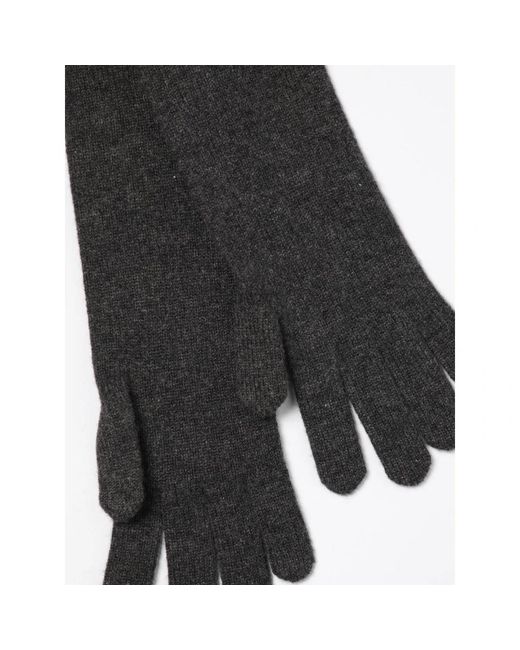 Max Mara Accessoires ,Grijs ,Luxe Fingerloze Cashmere Handschoenen in het Black