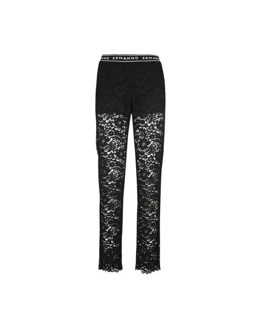 Slim-Fit Trousers Ermanno Scervino de color Black