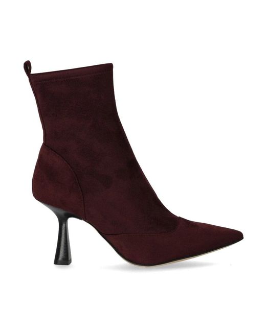 Michael Kors Brown Burgunder Stiefelette Mit Absatz