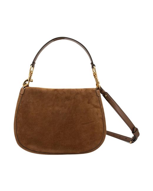 Etro Brown Hochwertige Leder Umhängetasche Mit Verstellbarem Schnallenverschluss