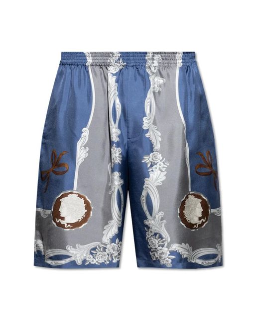 Versace Blue Casual Shorts for men