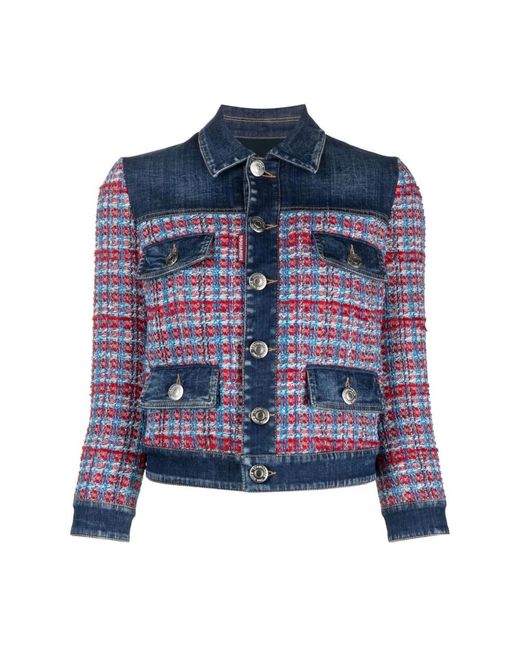 DSquared² Blue Tweed Jackets