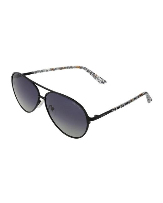 Occhiali da sole aviator da donna con lenti blu di Guess in Black