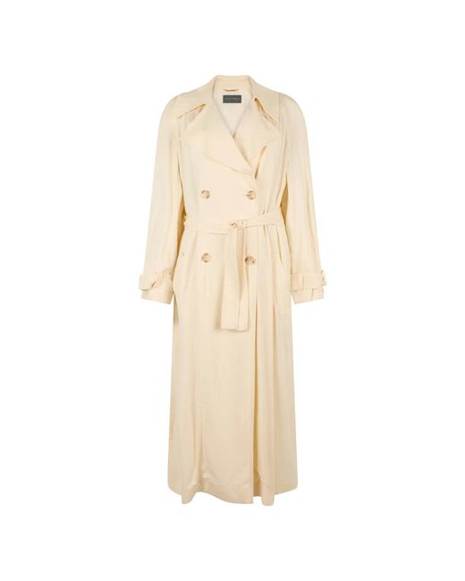 Alberta Ferretti Coats in het Natural